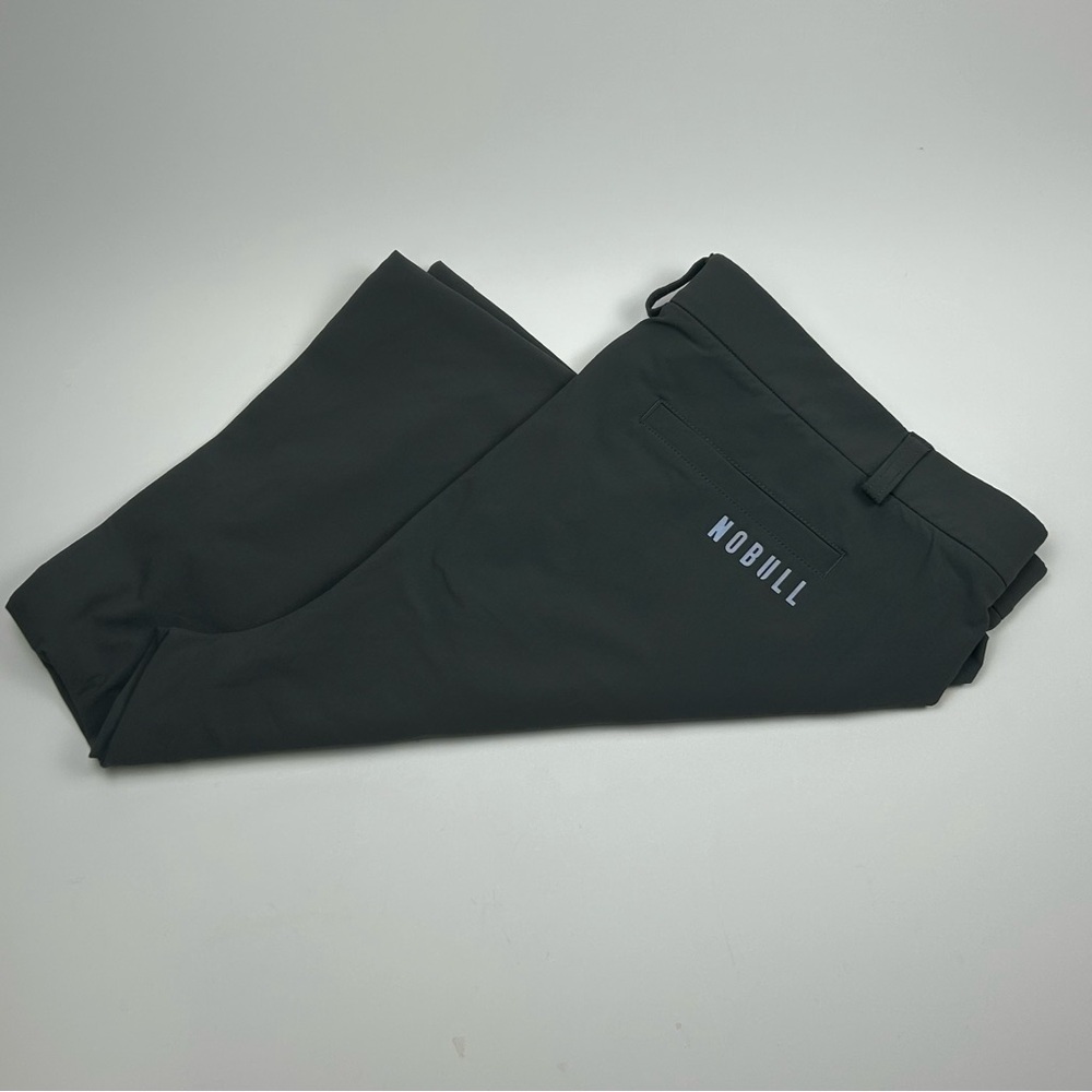 Nobull Men’s SZ 38 Golf Casual Chino Hybrid Gray Wash Shorts Athletic Spandex